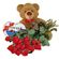 red roses with teddy and chocolates. Paraguay